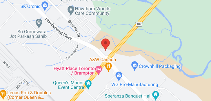map of 3550 QUEEN ST E ST